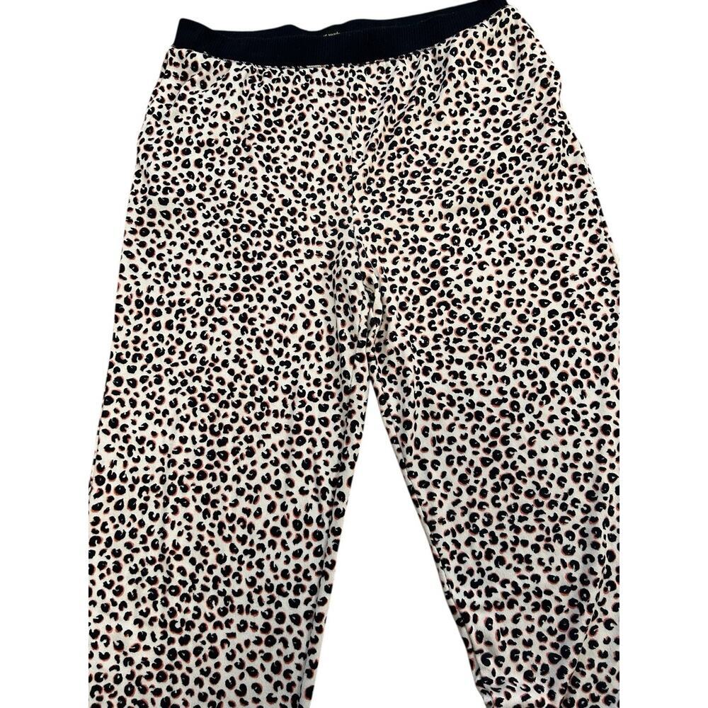Kate Spade Womens Blue White Pink Leopard Print V-Neck Long Sleeve Pajama Set XL - Picture 12 of 16